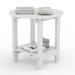 Lazio Outdoor Side Table Plastic Patio Table Plastic in White | 17.91 H x 18.11 W x 18.11 D in | Wayfair xiaoyuanzhuo6