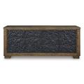 Signature Design by Ashley Rosswain 80" TV Stand Wood in Black/Brown | 32 H x 79.5 W x 20 D in | Wayfair W763-68