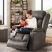 Latitude Run® Zisel Large Power Lift Recliner Chair w/ Massage & Heat in Gray | Wayfair 1673F777D4EA4CE582A57E8159A51942