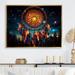 Bungalow Rose Teal & Yellow Nights Embrace Dreamcatcher On Canvas Print Metal in Blue/Yellow | 24 H x 32 W x 1 D in | Wayfair