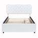 Red Barrel Studio® Keisha Upholstered Platform Storage Bed w/ Drawers & Trundle Metal in White | 44.1 H x 55.9 W x 78.7 D in | Wayfair
