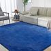 Blue 1 x 1 W in Living Room Area Rug - Blue 1 x 1 W in Area Rug - Latitude Run® Rugs For Living Room 6X9 Ft, Large Big Fluffy Shag Fuzzy Plush Soft Carpets For Bedroom, Home Decor Aesthetic, Nursery | Wayfair