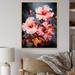 Bay Isle Home™ Hibiscus Flowers In Tropical Coral Hues Framed On Canvas Print Plastic in Green/Pink | 44 H x 34 W x 1.5 D in | Wayfair