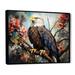 Millwood Pines Mosaic Bold Eagle Majesty - Print on Canvas Metal in Brown/Orange | 30 H x 40 W x 1.5 D in | Wayfair