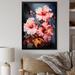 Bay Isle Home™ Hibiscus Flowers In Tropical Coral Hues Framed On Canvas Print Metal in Green/Pink | 32 H x 24 W x 1 D in | Wayfair