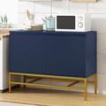 Infinity 39.4" Wide Server Wood in Blue | 30 H x 39.4 W x 15.7 D in | Wayfair INFINITY-aa-213