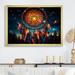 Bungalow Rose Teal & Yellow Nights Embrace Dreamcatcher On Canvas Print Metal in Blue/Yellow | 30 H x 40 W x 1.5 D in | Wayfair