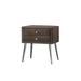 Mercer41 Guin Nightstand Wood/Upholstered in Brown | 24.02 H x 22.44 W x 16.14 D in | Wayfair 0C95D049425144FFB2CACD3122120037