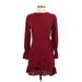 Vestidos Casual Dress - DropWaist: Burgundy Dresses - Women's Size Small