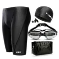 Männer Badehose Fünf Minute Trockenen Badehose herren Wasserdichte Badeanzug Schwimmen Outfit Shark Haut Nachahmung Kappe myopie Brille Set