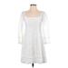 Nanette Lepore Cocktail Dress - A-Line: White Solid Dresses - Women's Size 2