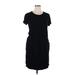 32 Degrees Casual Dress - Mini Crew Neck Short sleeves: Black Print Dresses - Women's Size X-Large