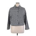 Shein Jacket: Black Checkered/Gingham Jackets & Outerwear - Women's Size 1X