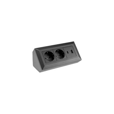 Steckdosenblock 2-Fach usb-a usb-c pd Anthrazit - Chilitec Image
