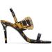 Black & Gold Emily Baroque Heeled Sandals - Black - Versace Jeans Heels