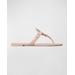 Miller Pave Medallion Thong Sandals