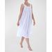 Ronya-1 Ruched Lace-trim Cotton Nightgown