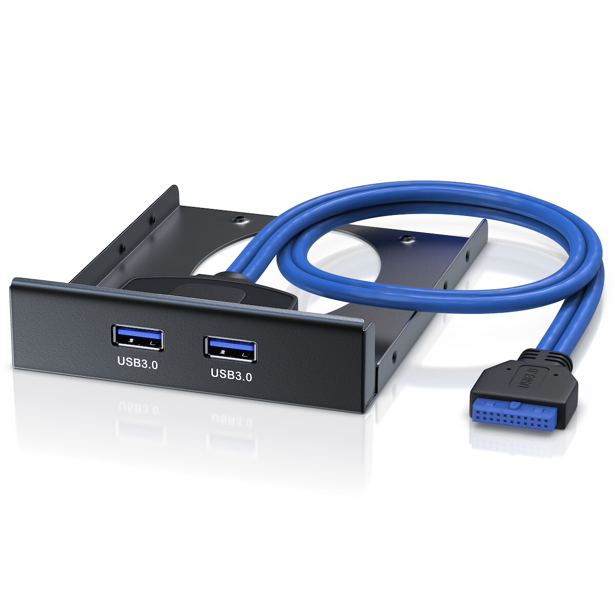 CSL USB 3.0 2-Port Frontpanel für 3,5 Laufwerkschächte - 2x USB 3.0 Buchse Typ A | bis zu 5Gb/s Image