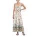 Floral Mixed Print Silk Maxi Dress