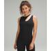 Shoulder Cut-out Yoga Tank Top - Color Black - Size 12