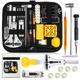 Watch Repair Kit Watch Battery Replacement Tool Kit Watch Case Opener Spring Bar Tools Watch Band Link Pin Tool Set with Carrying Case and Instruction Manual