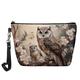 Women's Makeup Bag Pen Bag Wristlet Cosmetic Bag PU Leather Party Holiday Travel Print Large Capacity Lightweight Durable Pink Dark Green Grey