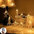 LED String Lights 3M 20LEDs Space Astronaut Fairy String Lights USB or Battery Operated with Remote Control 8 Mode Waterproof Rocket Planet LED String Light Kid's Room Children's Day Family Party Holiday Decoration