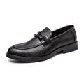 Men's Loafers Slip-Ons Comfort Loafers Dress Loafers Classic Loafers Classic Casual British Wedding Daily PU Height Increasing Comfortable Slip Resistant Loafer Black Brown Spring Fall