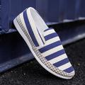 Men's Loafers Slip-Ons Casual Shoes Dress Loafers Slip-on Sneakers Walking Casual Daily Canvas Linen Breathable Loafer Red Dark Blue Light Blue Color Block Summer Spring