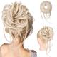 Messy Bun Hair Piece Super Long Tousled Updo Hair Bun Extensions Wavy Hair Wrap Ponytail Hairpieces Hair Scrunchies with Elastic Hair Band for Women HB007 Grace - Cool Light Blonde