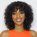 Curly bob Wig Human Hair With Bangs short curly Wig Human Hair None Lace Front bob Wigs Human Hair bob Wigs Human Hair For Black Women Natural Color