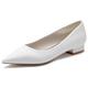 Women's Wedding Shoes Dress Shoes Wedding Party Daily Wedding Flats Bridal Shoes Bridesmaid Shoes Flat Heel Pointed Toe Elegant Fashion Sparkling Glitter Loafer White Silver Champagne