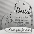 Gifts For Women Engraved Heart Acrylic Plaque 3.94 X 3.94 Inches (Approximately 10 X 10 Cm) Birthday Gifts For Women Friendship Friendship Gifts For Women Men Girls Her Gifts For Good Friends