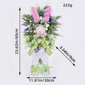 Easter Bunny Wreath Hanging Decor - Add a Festive Touch to Your Home with this Charming Easter-themed Decoration. Featuring a Cartoon-inspired Design and Lifelike Faux Plants, Perfect for Easter Celebrations and Spring Decor