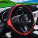 New car summer steering wheel cover Breathable PU fiber leather Breathable mesh cloth no inner ring car steering wheel cover