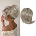 Messy Bun Hair Piece Synthetic Tousled updo Hair Buns Hair Piece Short Ponytail Faux Hair Scrunchie Extension with Elastic Rubber Band Fake Hair Bun Pieces for Women