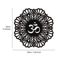 Ramadan Festival Wooden Wall Decor - Creative Black Wood with Laser-Cut Eight-Petal Flower Pattern, Vintage EID Mubarak Decoration, Perfect for Home Decor during Ramadan and Eid al-Adha Festivals