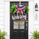 Wooden Door Sign for Independence Day - Patriotic Courtyard Indoor Outdoor Decoration with Hanging Ring, Perfect for Celebrating the Spirit of America