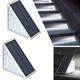 2/6pcs Solar Step Lights, Outdoor Stair Lights Triangle Solar Deck Lights IP67 Waterproof Auto on Off Decoration Lights for Stair Patio Yard, Driveway, Porch, Front Door, Sidewalk, Warm White