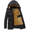 men's fleece jacket winter puffer padded jacket thicken military tactical jackets warm jackets detachable hooded windbreaker coats top parka fleece lining multi pockets casual outerwear