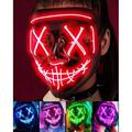 1Pcs Festival Mask, LED Light up Purge Mask, Purge Mask Costume,Festival Masks costume for Men Women Kids for Halloween