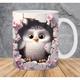 3D Owl Ceramic Mug - Creative Space Design - Animal Bird Cup for Tea, Milk, Coffee - Home Table Decoration - Ideal Gift for Bird Lovers and Friends