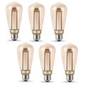 3PCS ST64 Vintage Edison LED Light guide Light Bulbs 3W 220V 110V E26/E27 Base Warm White 2200K Replacement Bulbs for Wall Sconces Lights Pendant Light Amber Warm Squirrel Cage