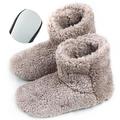 Women's And Men's Slipper Boots Faux Fur Comfort Warm Fuzzy Bootie Slippers Soft Plush Lining Cozy Slipper Sock for Winter