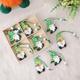 1 Pack/12pcs, St.Patrick's Day Irish Gnome Wooden Pendant, St.Patrick's Day Ornaments, Holiday Accessory, Birthday Party Supplies, Room Decor, St.Patrick's Day Gifts, Home Decor, Scene Decor