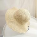 1pcs Crochet Straw Bucket Hat Classic Solid Color Breathable Sun Hats Summer Trendy Casual Outdoor Travel Beach Hats For Women Girls