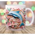 3D Dolphin Ceramic Coffee Mug Oceanic Charm New Arrival Exquisite Fish Design Tea Cup - Perfect for Dolphin Lover