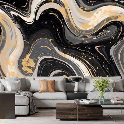 Cool Wallpapers Luxury Marble Wallpaper Wall Mural Roll Wall Covering Sticker Peel and Stick Removable PVC/Vinyl Material Self Adhesive/Adhesive Required Wall Decor for Living Room Kitchen Bathroom