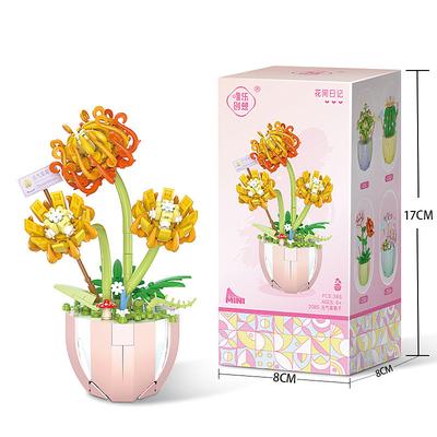 Women's Day Gifts Compatible With Puzzle Assembly Toys Small Particle Building Blocks Flowers Meat Potted Plants Bouquet Decorations Girls' Gifts Mother's Day Gifts for MoM
