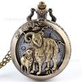 New Arrival Quartz Pocket Watch Open-faced Cover Mixed Style Wild Wolf Embossment Transparent Lid Pendant Unisex Women Men Watch